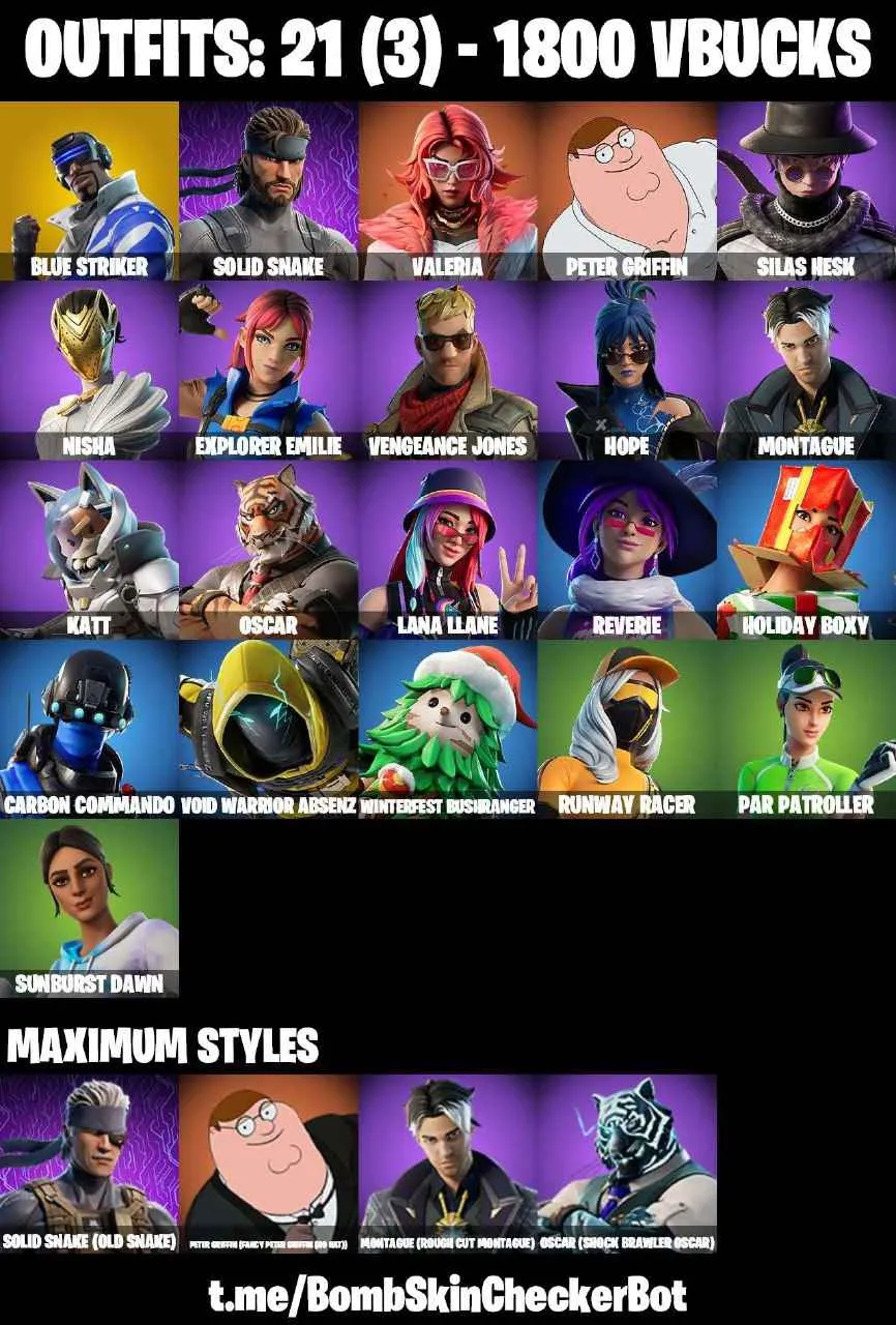 ❤️21 SKINS❤️ORANGE JUSTICE❤️REVERIE❤️HOPE❤️NISHA❤️OSCAR(MAX)❤️LANA LLANE❤️PAR PATROLLER❤️SUNBURST DAWN❤️RUST BUCKET❤️ICE BREAKER❤️TAKE THE ELF❤️CAN PLAY ON PSN❤️XBOX❤️PC❤️NINTENDO❤️MOBILE❤️1800 VBUCKS❤️FULL EMAIL ACCESS❤️