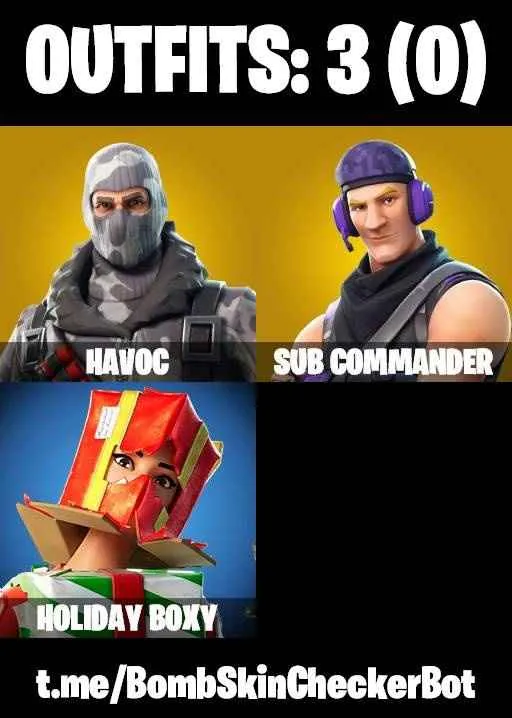 ❤️3 SKINS❤️16 COSMETICS❤️HAVOC❤️SUB COMMANDER❤️BACKUP PLAN❤️CAN PLAY ON PSN❤️XBOX❤️PC❤️NINTENDO❤️MOBILE❤️0 VBUCKS❤️FULL EMAIL ACCESS❤️