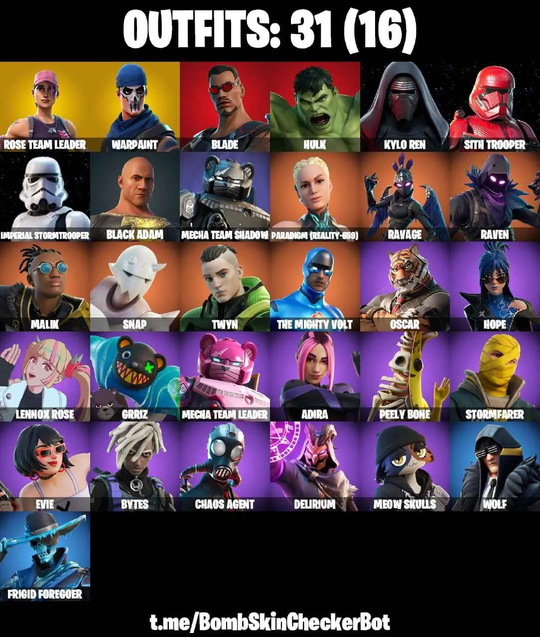 ❤️31 SKINS❤️OG STW❤️KYLO REN❤️SITH TROOPER❤️IMPERIAL STORMTROOPER❤️THE MIGHTY VOLY❤️EVIE❤️HOPE❤️MEOW SKULLS❤️BYTES❤️SNAP❤️MALIK❤️CAN PLAY ON PSN❤️XBOX❤️PC❤️NINTENDO❤️MOBILE❤️150 VBUCKS❤️FULL EMAIL ACCESS❤️