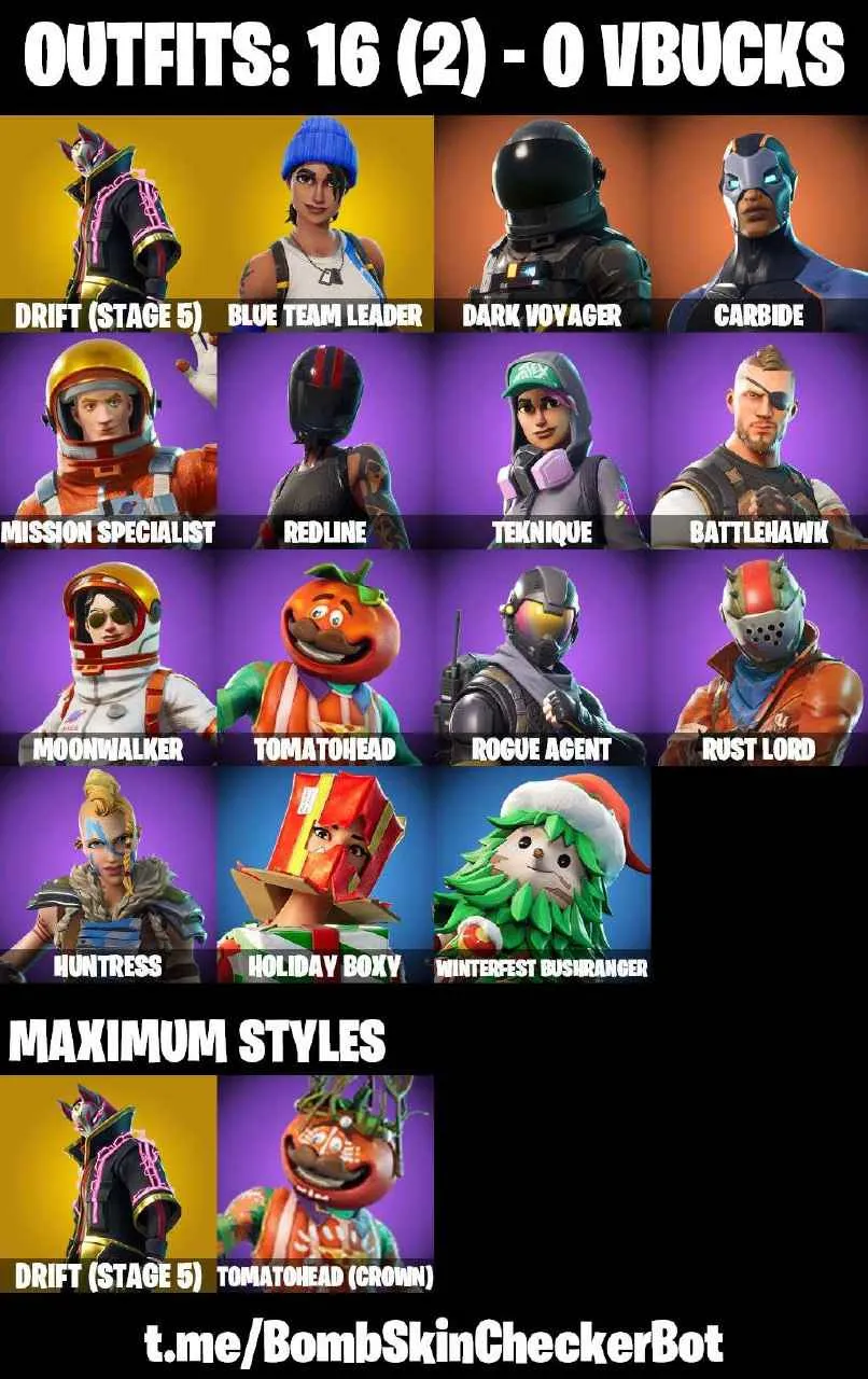 ❤️16 SKINS❤️TAKE THE L❤️ORANGE JUSTICE❤️BLUE TEAM LEADER❤️DRIFT(STAGE 5)❤️TEKNIQUE❤️REDLINE❤️ROGUE AGENT❤️HUNTRESS❤️RUST BUCKET❤️CAN PLAY ON PSN❤️XBOX❤️PC❤️NINTENDO❤️MOBILE❤️0 VBUCKS❤️FULL EMAIL ACCESS❤️