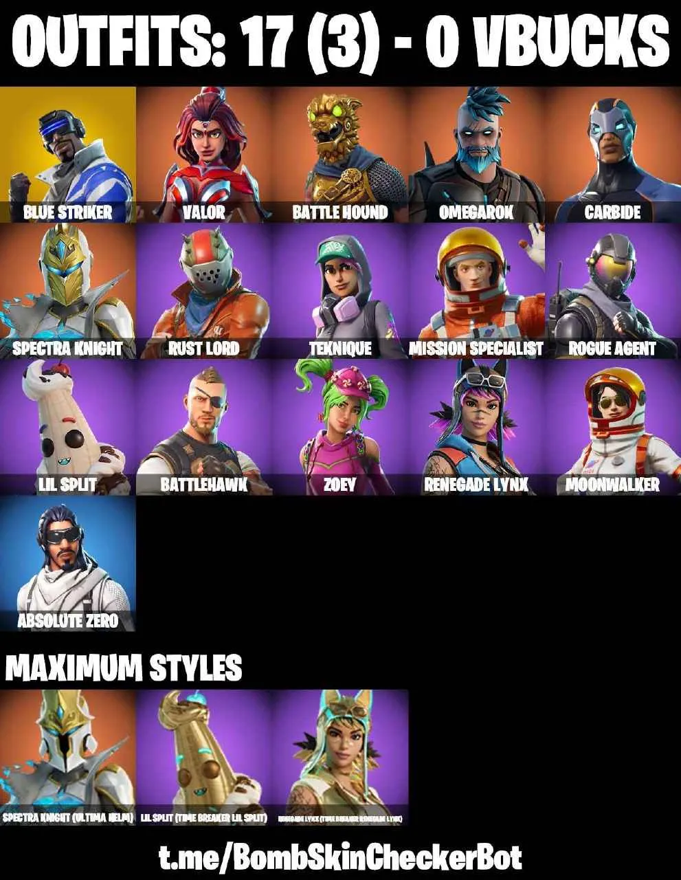 ❤️17 SKINS❤️TAKE THE L❤️RAMBUNCTIOUS❤️ORANGE JUSTICE❤️ZOEY❤️BLUE STRIKER❤️TEKNIQUE❤️ROGUE AGENT❤️SPECTRA KNIGHT(MAX)❤️CAN PLAY ON PSN❤️XBOX❤️PC❤️NINTENDO❤️MOBILE❤️0 VBUCKS❤️FULL EMAIL ACCESS❤️