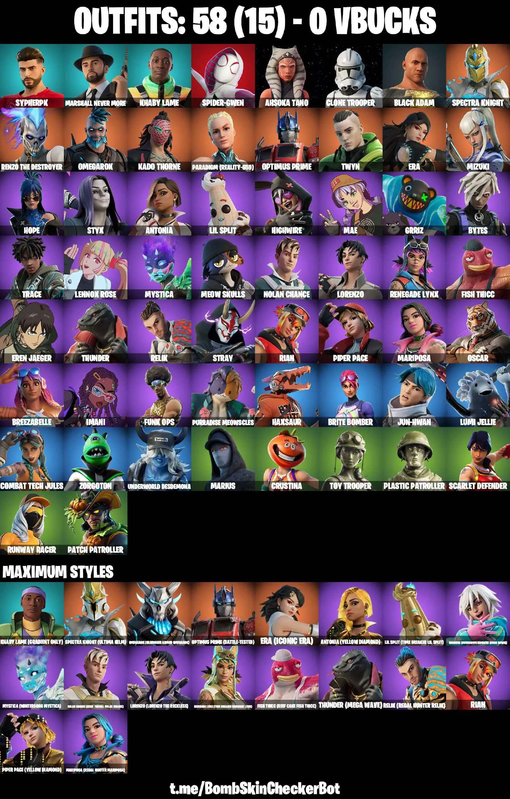 ❤️58 SKINS❤️AHSOKA TANO❤️CLONE TROOPER❤️TOY TROOPER❤️PLASTIC PATROLLER❤️EREN JAEGER❤️MYSTICA(MAX)❤️ERA(MAX)❤️MARIPOSA(MAX)❤️COMBAT TECH JULES❤️MEOW SKULLS❤️HOPE❤️ICE BREAKER❤️CAN PLAY ON PSN❤️XBOX❤️PC❤️NINTENDO❤️MOBILE❤️0 VBUCKS❤️FULL EMAIL ACCESS❤️