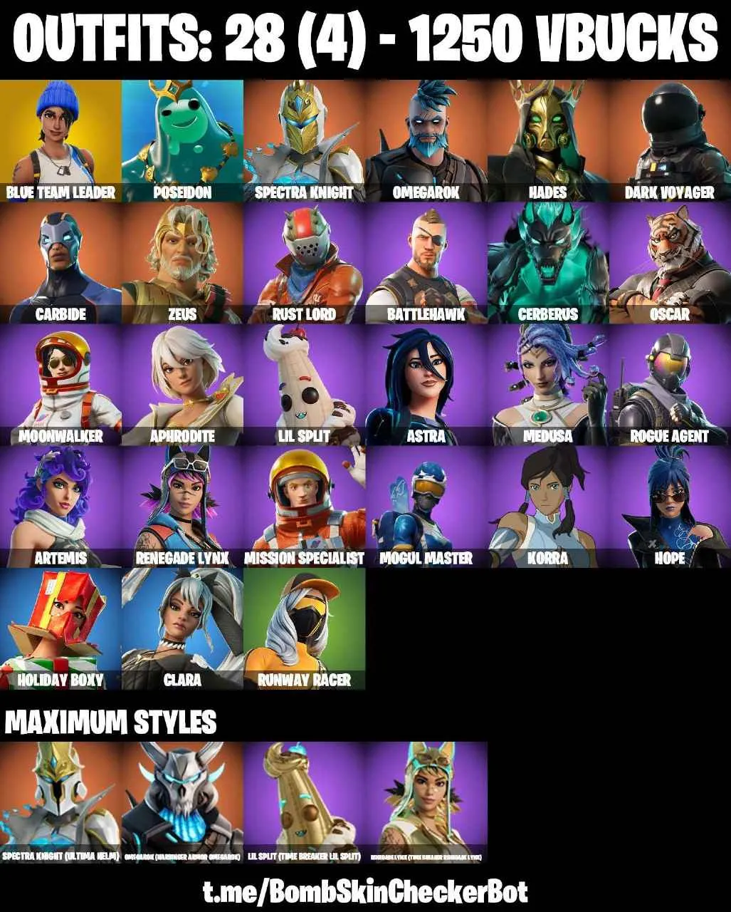 ❤️28 SKINS❤️TAKE THE L❤️MOGUL MASTER❤️ARTEMIS❤️BLUE TEAM LEADER❤️HOPE❤️MEDUSA❤️APHRODITE❤️ROGUE AGENT❤️RUNWAY RACER❤️RUST BUCKET❤️CAN PLAY ON PSN❤️PC❤️NINTENDO❤️MOBILE❤️1250 VBUCKS❤️FULL EMAIL ACCESS❤️