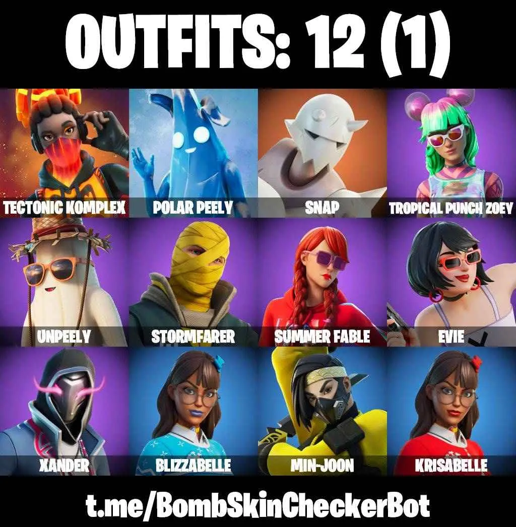 ❤️12 SKINS❤️TROPICAL PUNCH ZOEY❤️EVIE❤️SNAP❤️POLAR PEELY❤️SUMMER FABLE❤️MIN-JOON❤️FISHSTICK JANKY❤️CAN PLAY ON PSN❤️XBOX❤️PC❤️NINTENDO❤️MOBILE❤️50 VBUCKS❤️FULL EMAIL ACCESS❤️