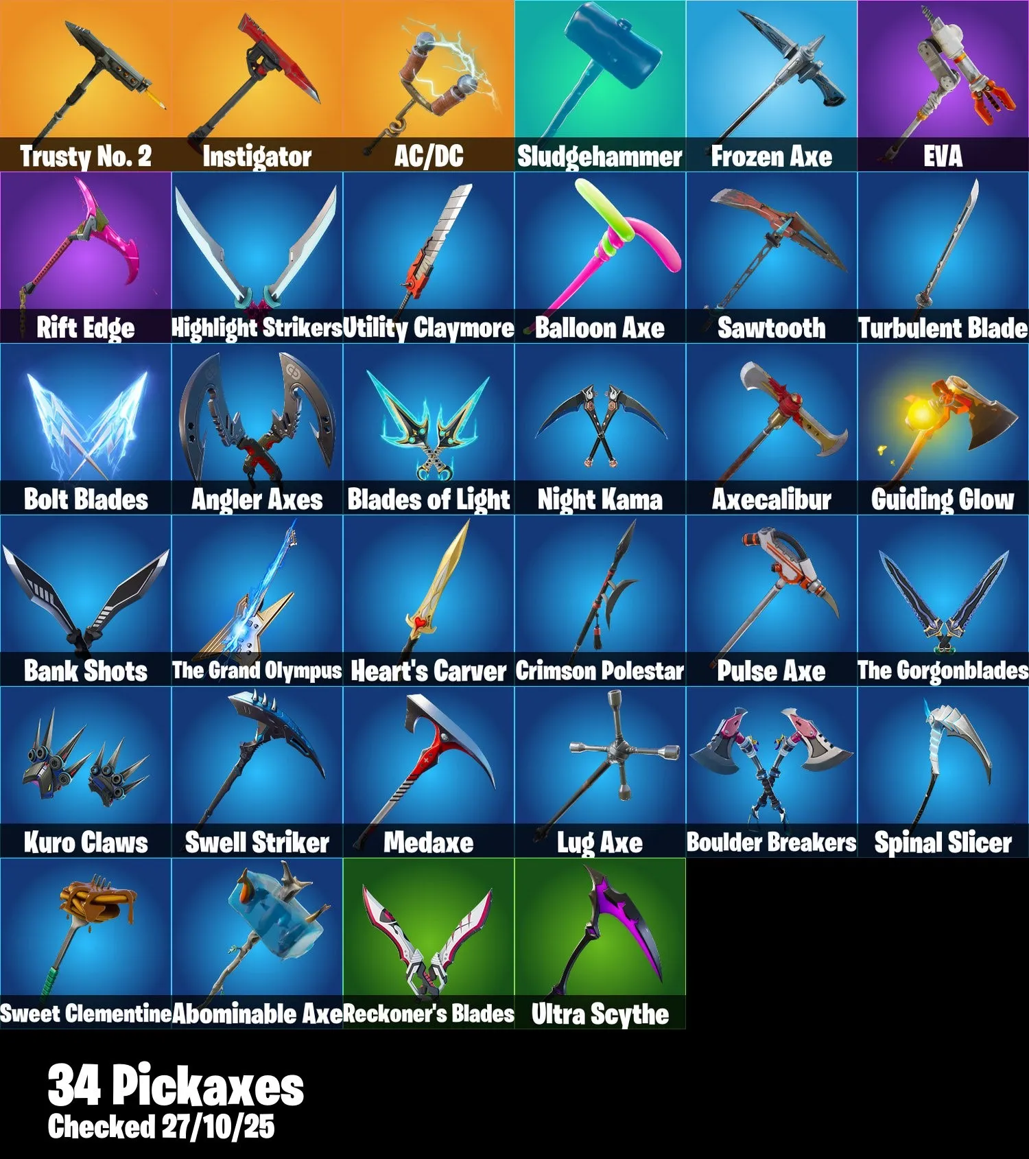 F873 Black Knight, Sparkle Specialist, Floss, Take The L, 38 Skins, Rare OG Collection (G)