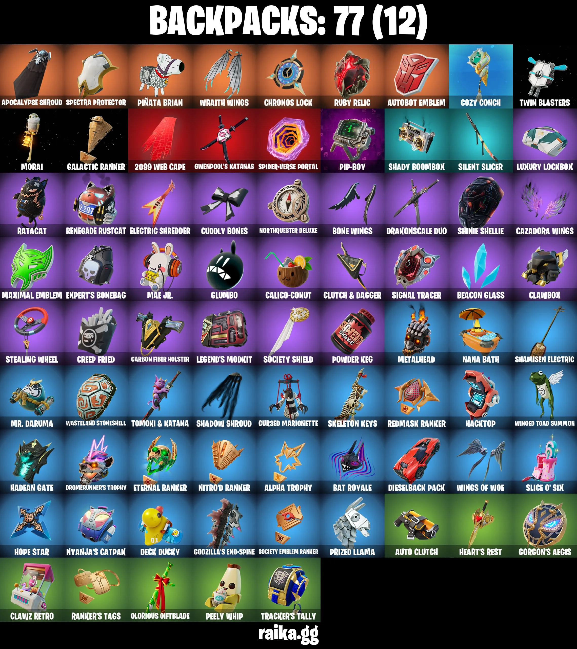 🔥57 skins🔥Spectra Knight🔥Optimus Prime🔥Omegarok🔥Skull Squad Leader🔥Slim Shady🔥Lil Split🔥Peter Griffin🔥Valeria