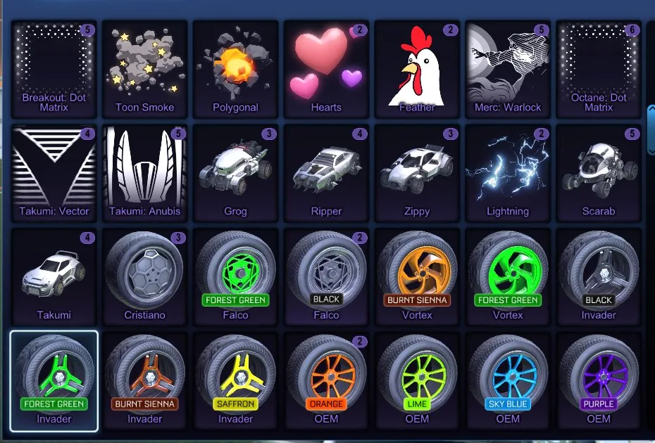 STOCK491 // Luxury Account – Titanium White Octane, Fennec, Black & Titanium White Tactical Nuke, Black & Titanium White Apex, 200