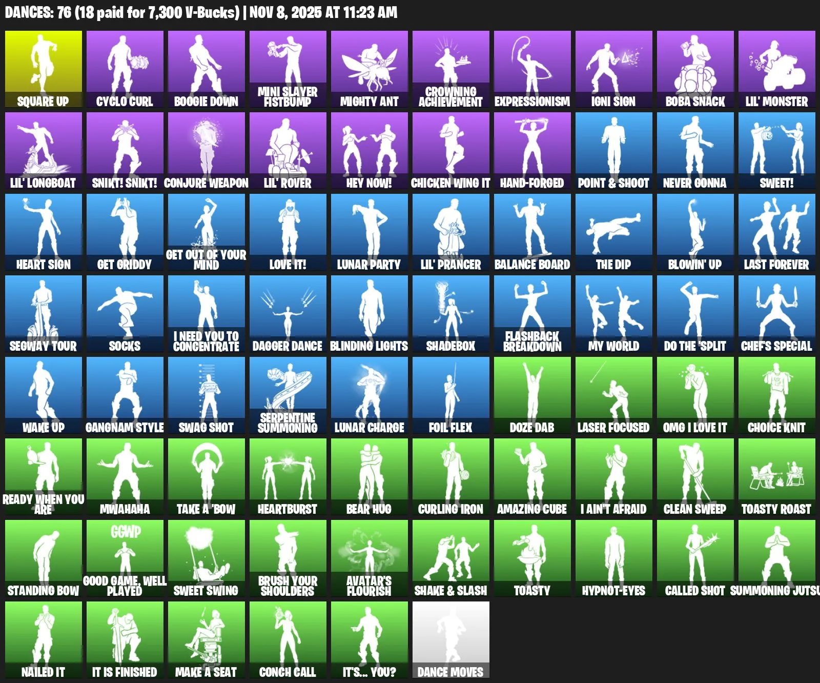 F1003 100 Skins: Joltara, Blaze, Goku, Shadow Midas, Venom