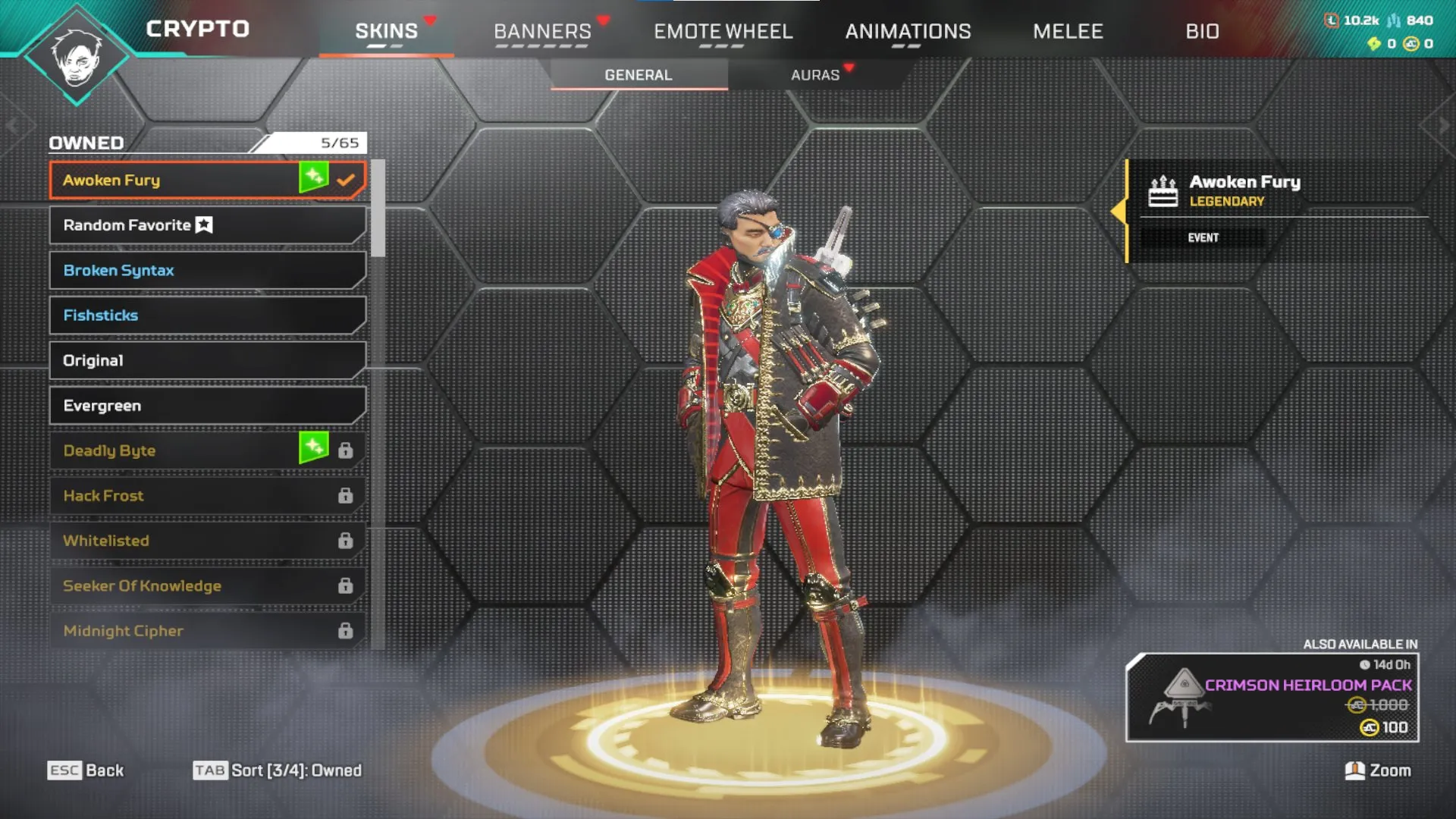 AP647 High Level 228 Bronze Account with 51 Legendary Items, Pathfinder Omega Point, Awoken Fury Crypto, Tamed Beast Triple Take, Wild West 30-30, Nocturnal Elegance Devotion, Outlands Avalanche R-99