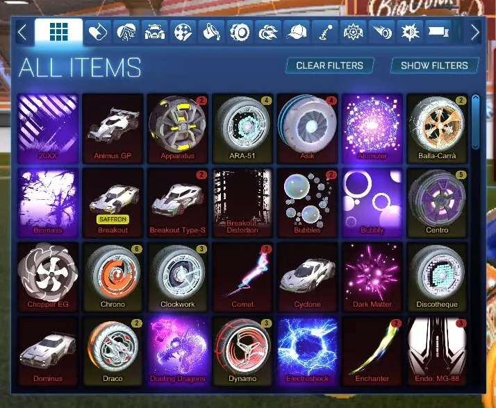 STOCK466 //Fennec, Black Standart, 170 Chests, 61 Exotic Drop, 115 Import Drop, 40+ Car Bodies, Multiple Painted Boosts (K)