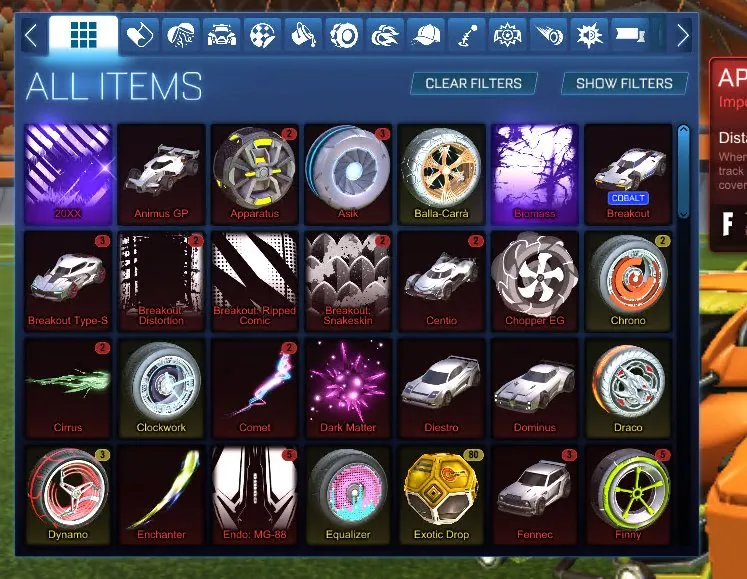 STOCK777 // Fennec, Fire God, Fireworks, Black & Crimson Flamethrower, Black Standard, 185 Drops, Many Painted Wheels (K)