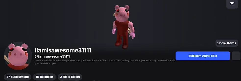RBL2809 //3.5K+ Value Roleplay Account | Bloxburg | Red Piggy Avatar + Red Fox Ears & Multiple Animal Head Accessories (K)