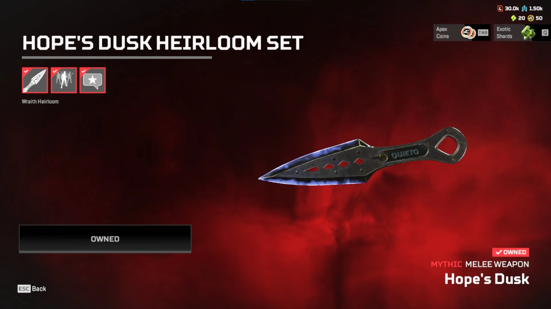 AP481 //Relic of the Wraith | Wraith Heirloom | Neon Spectre, Quantum Collision (K)