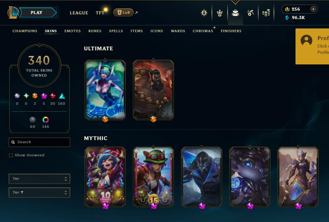 👑(NA) EMEARLD(SOLQ+FLEX) 🚀340 SKIN⚡96.3K BE