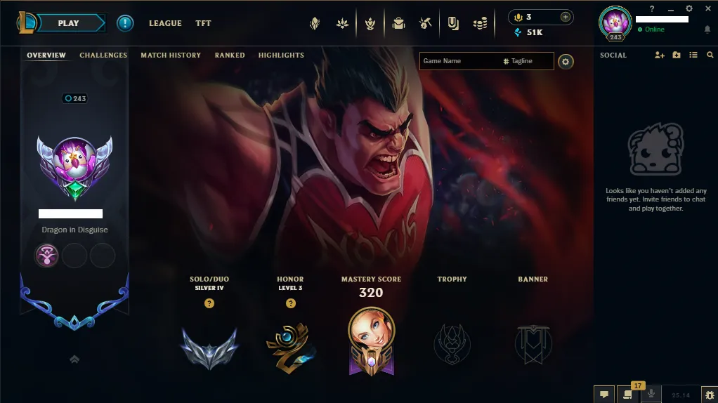 🏆 Mena New Season⌛ Silver 4 🚀  level 243⌛+115 Champ 💯102 SKIN🚀+50k  Blue Essence 🏆 Recovery Info ✅ 