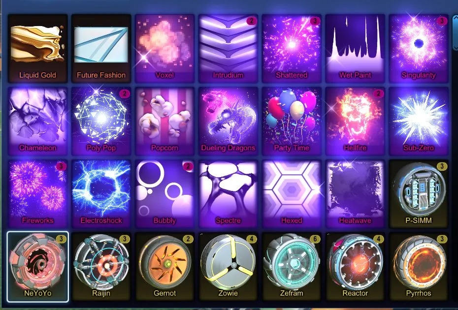 STOCK779 //Black Market Goal Explosions, Fennec, Titanium White Standards, Painted Cars, Huge Inventory (K)