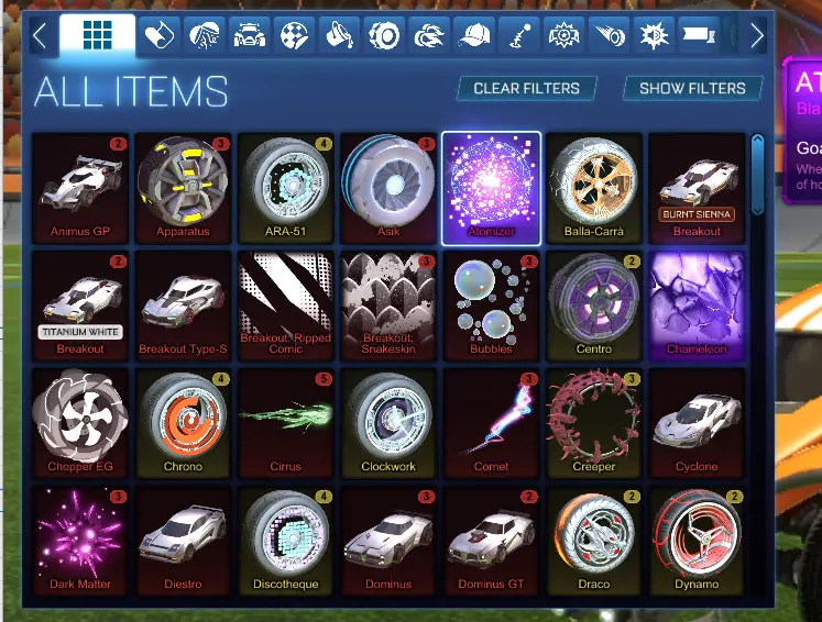 STOCK922 //Fennec Dominus 200+ BMs Exotics Imports Black Market Wheels Bodies Boosts Paints (K)