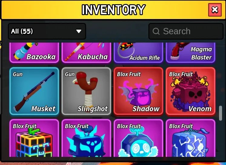 RBL2741 //Inventory 4,402 R$ | Total 5,640 R$ | True Triple Katana, Yama, Rengoku, Midnight Blade, Shadow, Venom (K)