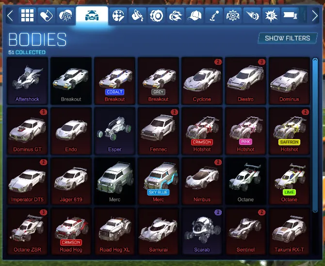 STOCK934 //Fennec + 30+ Cars + 350+ Chests + Aftershock Breakout Cyclones (K)