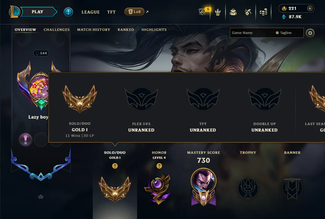 👑(EUW) GOLD I(100% WR, SUPER HIGH ELO) 🚀689 SKIN