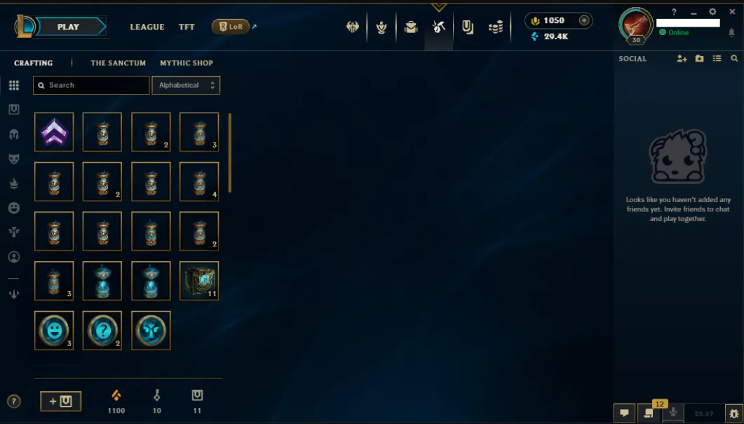 🌎EUNE🏆Ranked Ready✅HandMade⭐️1050RP⭐untouchable Loot 4🔥Skins in loot❄️+29K BLue ✅Full Recovery Info✅️Unverified Email🚀instant delivery