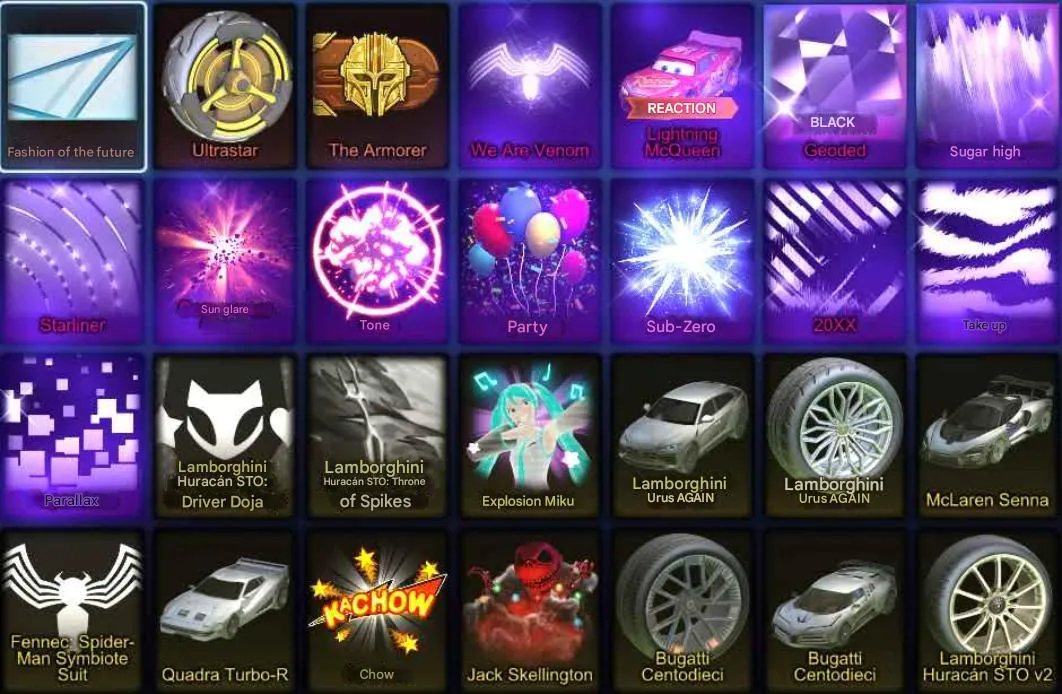 RL982 //Lamborghini, McLaren, Fennec, Lightning McQueen, Bugatti & Black Market Inventory (K)