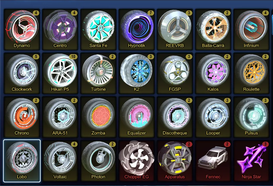 STOCK714 //Massive Wheel & Car Collection – Fennec, Dominus, Animus GP, Centio, Samurai, Mantis, Nimbus (K)
