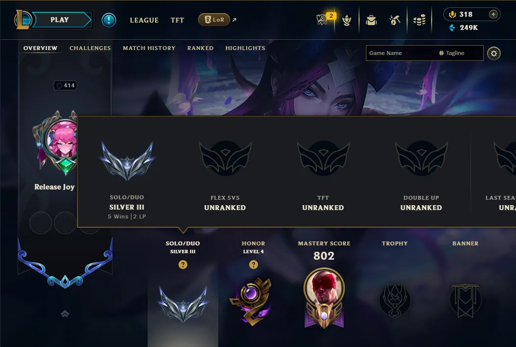 👑(EUW) SILVER III (100% WR, VERY HIGH ELO) 🚀295 SKIN