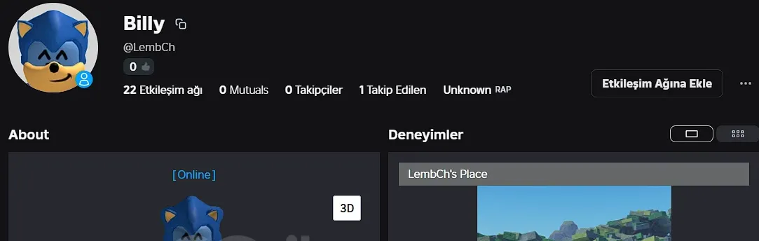 RBL2793 //OFFSALELİ Robux Yatırılmış Hesap – Sonic Mask, Bright Green Eye Sonic, Yellow Paper‑Like Crown (K)