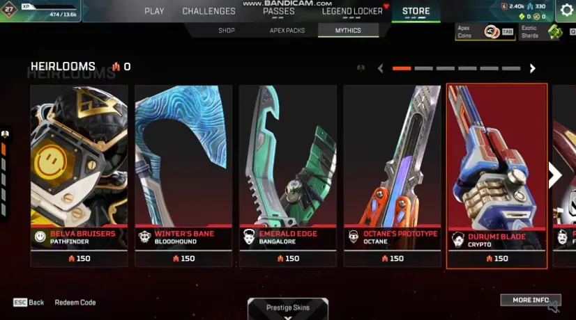 AP573 // Wraith Relic /Lvl 27 /6 Legendary /Xbox Linkable (K)