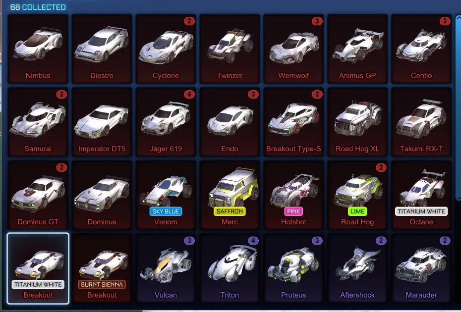 STOCK474 //TW Octane, 100+ Import Chests, 35+ Black Markets, Titanium White Breakout, High-End Wheels & Painted Cars (K)
