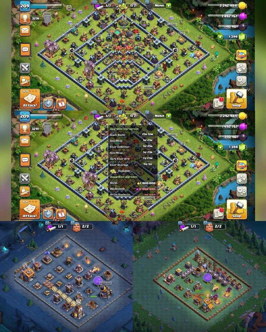 C002 TH14 SCENERY2 JUNGLE.PIRATE SCENERY.INFERNO WAR BASE-XP209-1,394 GEMS-CN 3,000 GEMS-BK77 SKIN3 PIXEL.WARRIOR GG17