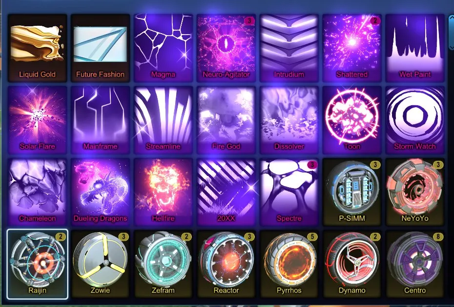 STOCK774 //Fennec & Dominus Mainframe, Dueling Dragons, 20+ Black Market Decals, Painted Cars & Wheels (K)