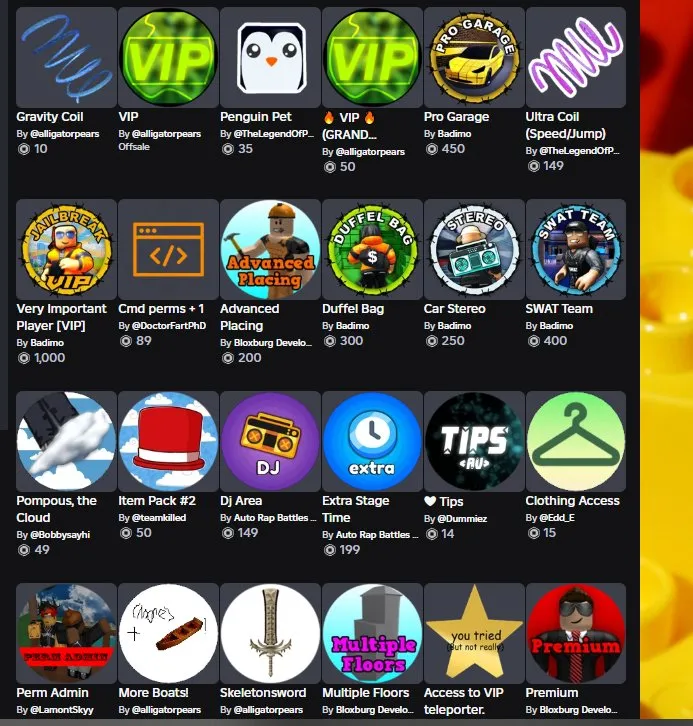 RBL2968 //Gold Crown of O’s + Bombastic Crown of O’s + Many Gamepasses and Accessories (K)