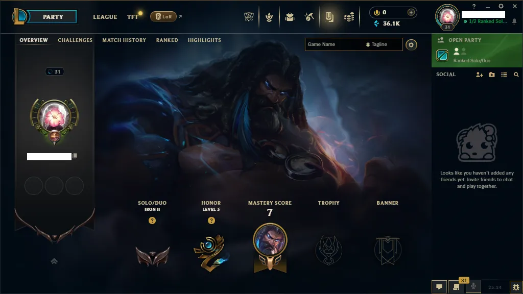 🌎NA 🔥S15⭐️IRON 2 🏆24 Champion ☢️+7 Skins ☢️Shard winter wonder zeri🔥36k+ BE☢️🔥Honor 3 ✅Unverified Email🚀instant