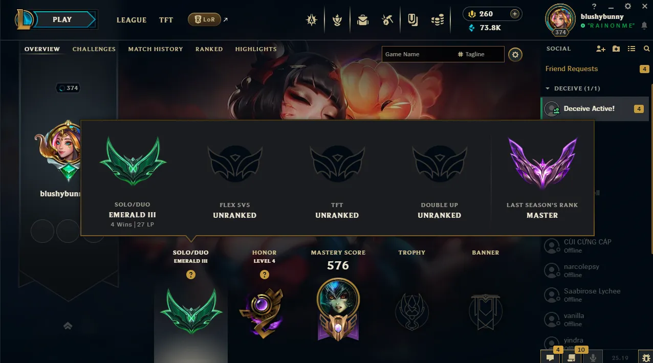 👑(EUW) EMERALD 3 (MASTER 500LP LAST SS) 🚀181 SKIN