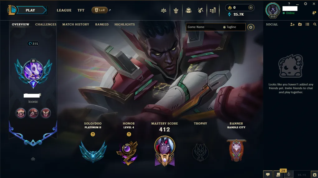 🏆 EUW New Season⌛ Platiunm 2 🚀  level 315  💯 110 Champ +68 (Loot 32) SKIN 🏆 Recovery Info ✅ 