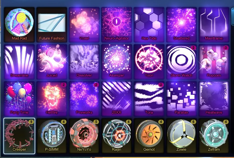 STOCK638 //Fennec, Titanium White Hotshot, TW Road Hog, TW Venom, Multiple Painted Cars, 25+ Black Market Items, 700+ Total (K)