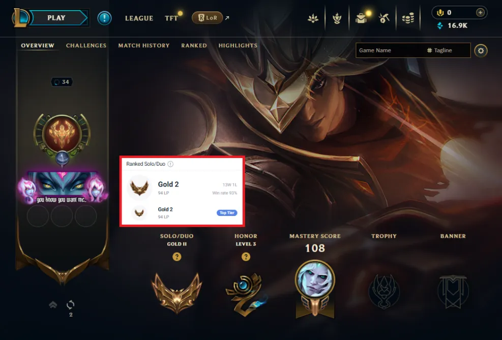 🥇 GOLD II NA 93% WR 🧙 1 skins 🏅 Honor level 3 ⭐VETERAN SELLER