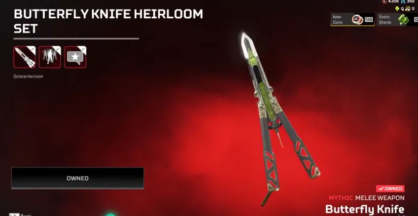 AP568 //Octane Relic // Level 30 // 8 Legendary Skins // Rookie Rank // Butterfly Knife Heirloom (K)