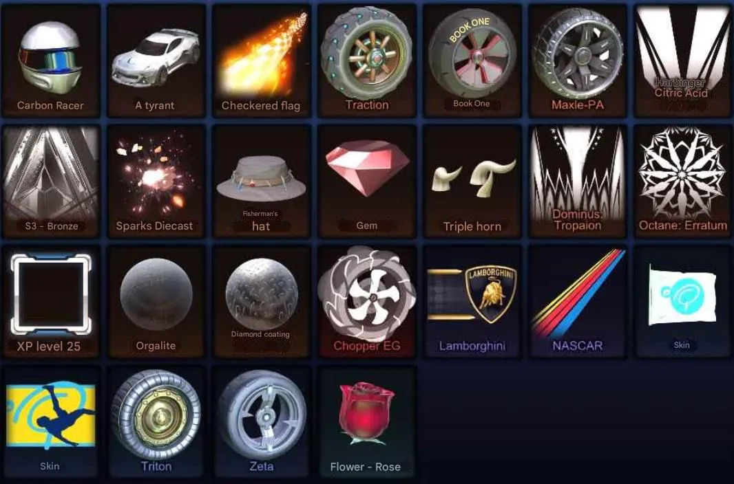 RL994 //Tyranno Level 36 With Dominus & Octane Decals, Lamborghini & NASCAR Items (K)