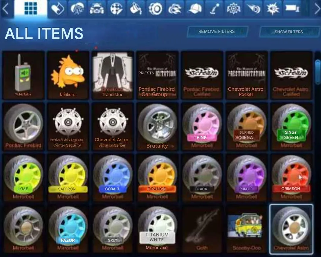 STOCK940 //ROCKET LEAGUE EG PC x3 Fennec Corvette S20 GC REWARD 900+ Items 948 LVL Priest Firebird Astra Rocket Raccoon (K)