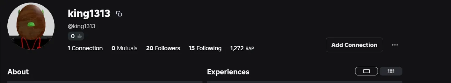 RBL2800 //High RAP 2009 Account with Limited Items and 1,272 RAP (K)