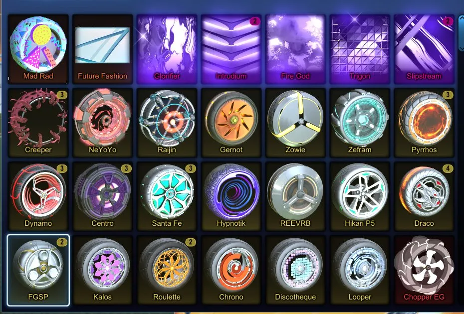 STOCK660 //Fennec, Fire God, Glorifier, Trigon, Slipstream, 100+ Exotic Drops, 35+ Cars (K)