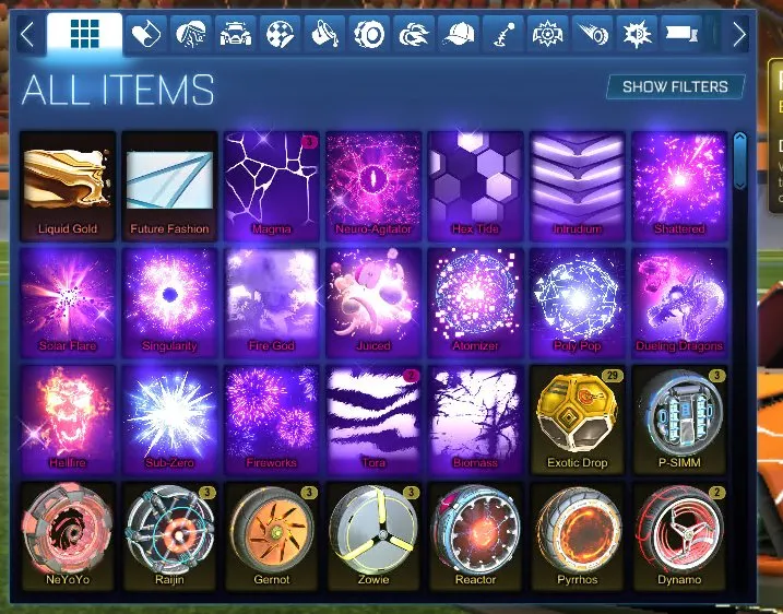 STOCK734 //Acc with Fennec, Dominus, 50+ Drops, Black Market Goal Explosions and Decals (K)