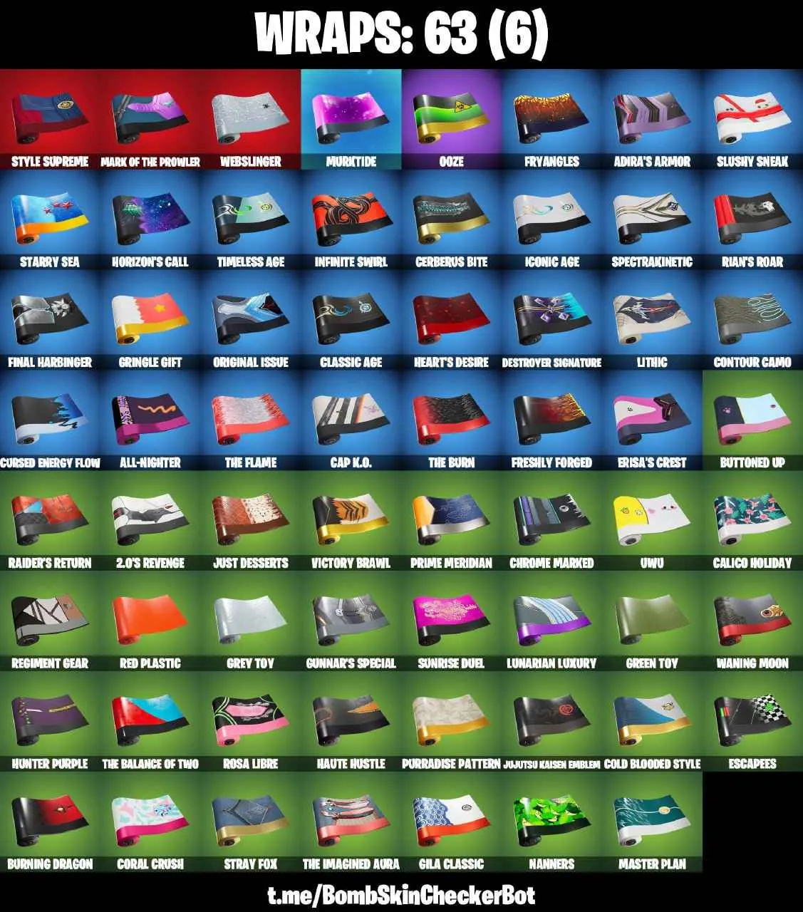 ❤️67 SKINS❤️TAKE THE L❤️ELITE AGENT❤️YUJI ITADORI❤️STREETWEAR YUJI ITADORI❤️GET GRIDDY❤️OG STW❤️POLARITY❤️TOY TROOPER❤️PLASTIC PATROLLER❤️TIDY❤️EREN JAEGER❤️ERA(MAX)❤️EVIE❤️TSUKI 2.0❤️MARIPOSA❤️AURA❤️DRIFT(STAGE 5)❤️RUST BUCKET❤️CAN PLAY ON PSN❤️XBOX❤️PC❤️