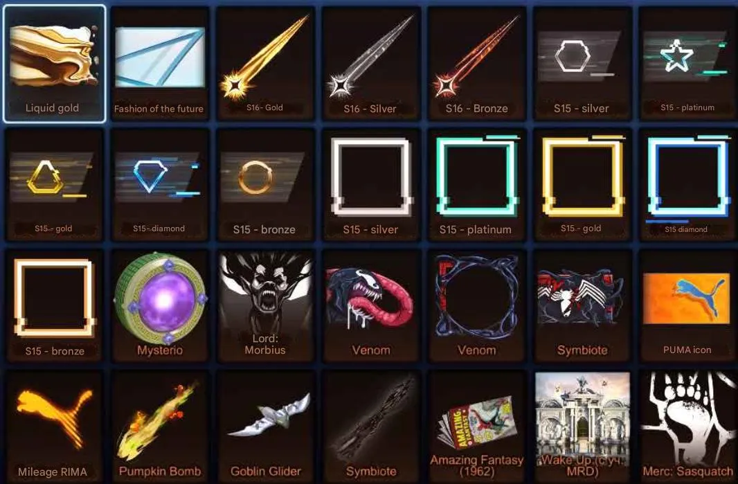 RL989 //Fennec, Black Market Decals, Season 14 Wheels, Marvel & Alan Walker Cosmetics, Many Banners and Toppers (K)