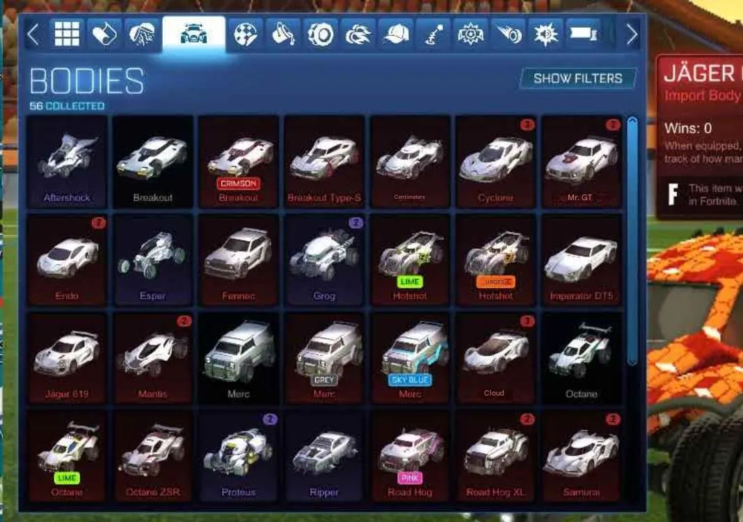 STOCK811 //Fennec, Octane, Draco, Dueling Dragons, 20 Black Markets, Many Painted Cars and Wheels (K)