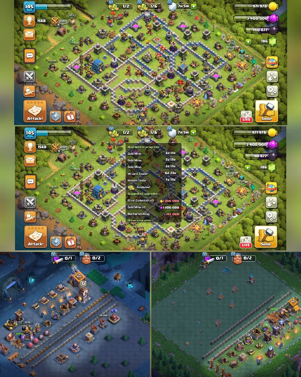 C042 TH12 - XP145 - 186 GEMS - CN 500 GEMS - BK59 SKIN3 GG11 - AQ65 SKIN5 FA18 - GW34 SKIN PARTY WARDEN FB8 - BM18 - BC17