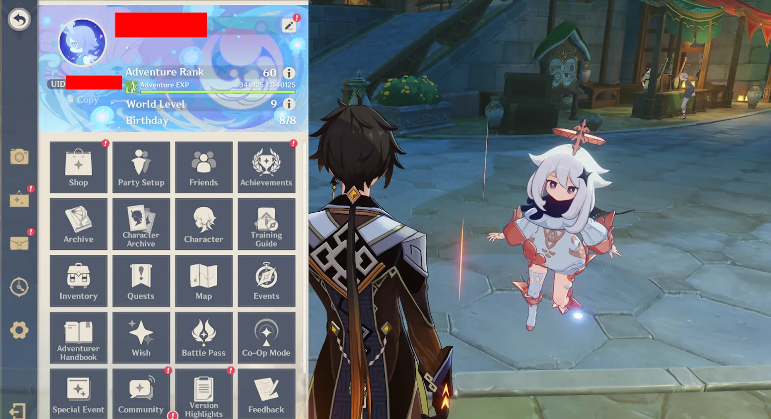 GI1043 //Raiden C1 Itto C1 Hu Tao C1 Keqing C5 Jean C4 Diluc C1 Skin EU AR60 (K)